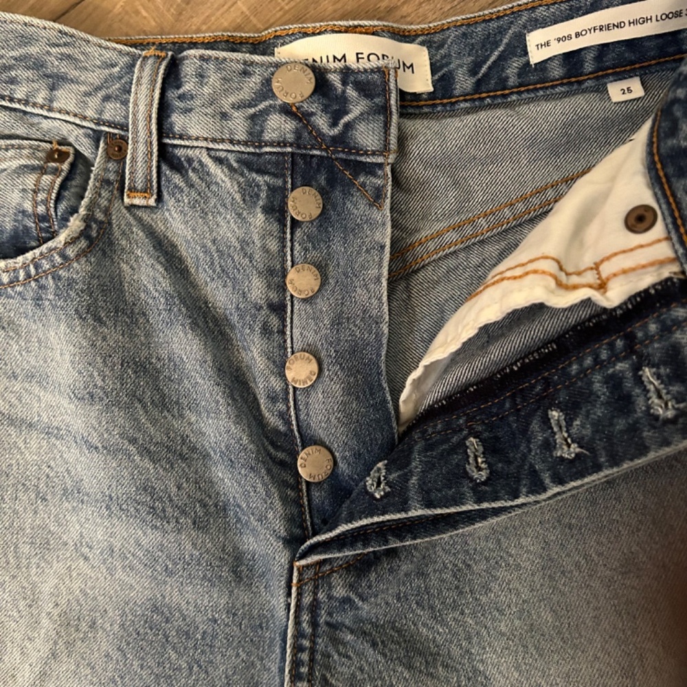 Denim Forum The '90s Boyfriend Hi-Rise Loose Jean Size 25